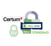 گواهینامه SSL DV شرکت Certum لوگو ثابت تک دامنه