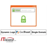 گواهینامه SSL DV شرکت GeoTrust لوگو پویا تک دامنه