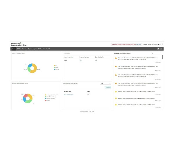 نرم افزار جلوگیری ازنشت داده منیج انجینEndpoint DLP+