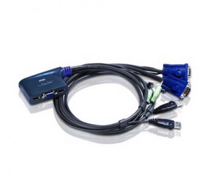 سوییچ کی وی ام اتن CS62U 2-Port USB VGA/Audio Cable