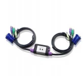 سوییچ کی وی ام اتن CS62A 2-Port PS/2 VGA/Audio Cable