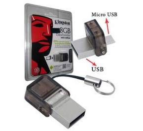 فلش مموری کینگستون MicroDuo 8GB USB2.0-OTG