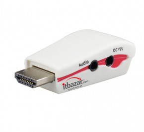 مبدل HDMI to VGA with Audio and Power Supply