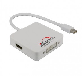 مبدل Mini DisplayPort to DVI HDMI DisplayPort