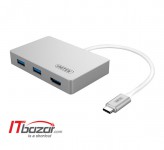 هاب یو اس بی یونیتک USB3 USB-C 3Port Y-3707