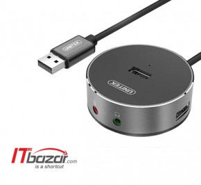 هاب یو اس بی یونیتک با صدا و میکروفن USB2 3Port