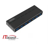 هاب یو اس بی آداپتور دار یونیتک USB3 7Port Y-3184