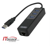 هاب یو اس بی یونیتک USB3 LAN 3Port Y-3045C