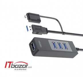 هاب یو اس بی یونیتک USB3 4Port Y-3046A OTG