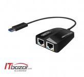 مبدل یونیتک Y-3463 USB3 to Dual LAN