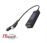 هاب یو اس بی و رم ریدر یونیتک USB3 3Port Y-3048A