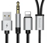 کابل مبدل بیسوس L34 3-in-1 USB/Lightning/Jack 3.5mm