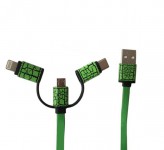 کابل مبدل داتیس USB to microUSB/Lightning & USB-C 1m