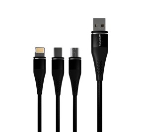 کابل مبدل کلومن USB to Lightning/USB-C/microUSB KD24