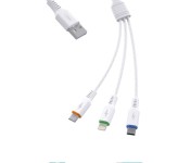 کابل انستی USB to MicroUSB/Lightning/USB-C 1.2m Z-10