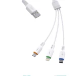 کابل انستی USB to MicroUSB/Lightning/USB-C 1.2m Z-10