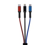 کابل کوبالا USB to MicroUSB/Lightning/USB-C 1.2m H6