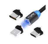 کابل تاپکی USB to MicroUSB/USB-C/Lightning 1m AM23