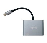 کابل مبدل Type-C to HDMI/VGA وگیگ V-TC02 0.15m