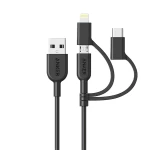 کابل مبدل انکر A8436 USB to USB-C/Lightning/microUSB