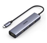 هاب یو اس بی تایپ سی یوگرین CM473 4Port