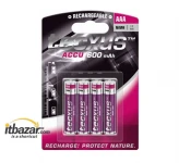 باتری نیم قلمی قابل شارژ تکساس NiMH 600mAh 4Pack