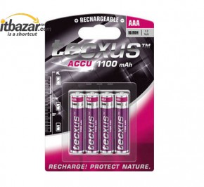 باتری نیم قلمی قابل شارژ تکساس NiMH 1100mAh 4Pack