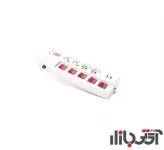 چند راهی و محافظ برق پارت الکتریک 4AC 2USB