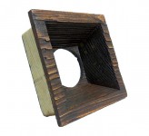 قاب هالوژن چوبی مربع عمیق یک قلو نورایلیا