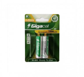 باتری قلمی قابل شارژ گیگاسل Ni-MH 2300mAh 1.2V 2Pack