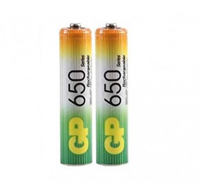 باتری نیم قلمی قابل شارژ جی پی GP65AAAHC-2UE2 650mAh