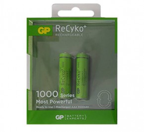 باتری نیم قلمی قابل شارژ جی پی ReCyko+ 650mAh 2pack