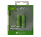 باتری نیم قلمی قابل شارژ جی پی ReCyko+ 650mAh 2pack