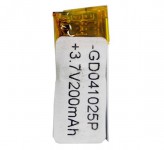باتری لیتیوم پلیمر قابل شارژ GD041025P 200mAh 3.7v