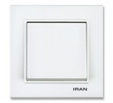 کلید برق ایران الکتریک برلیان سفید