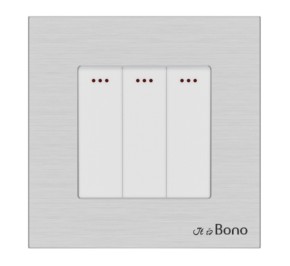 کلید تبدیل روشنایی سه پل ماژولار بونو مید 1878