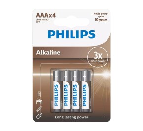 باتری نیم قلمی فیلیپس Entry alkaline LR03A4B 1050mAh