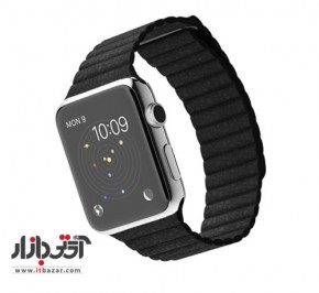 ساعت هوشمند اپل S-Steel Black Leather Loop 42mm