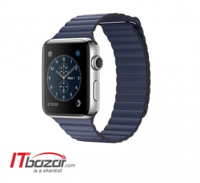 اپل واچ S-Steel Case Blue Leather Loop 42mm