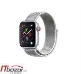 اپل واچ 4 Silver Aluminum Black Case Loop Band 44mm