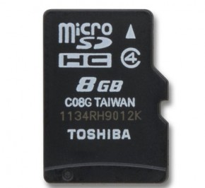 کارت حافظه میکرو SD توشیبا Class4 8GB