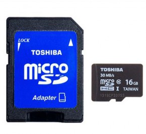 کارت حافظه میکرو SD توشیبا 16GB Class10 