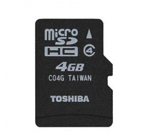کارت حافظه میکرو SD توشیبا Class4 4GB