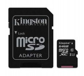کارت حافظه میکرو SD کینگستون 64GB C10 U1
