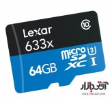 کارت حافظه میکرو SD لکسار Pro 633X C10 64GB