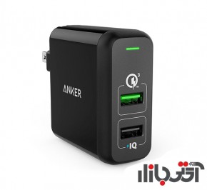 شارژر موبایل و تبلت انکر PowerPort 2 Ports