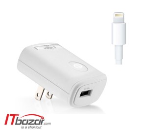 شارژر موبایل و تبلت با کابل لایتنینگ نزتک N210