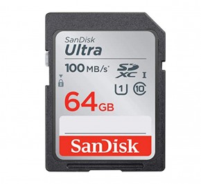 کارت حافظه اس دی سن دیسک Ultra 64GB 100MB/s C10 U1