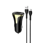 شارژر فندکی هوکو Z31 2Port با کابل MicroUSB