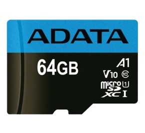 کارت حافظه میکرو SD ای دیتا Premier V10 A1 64GB C10